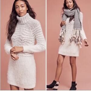 Sleeping on Snow Shelby Sweater Dress High Neck Eyelash